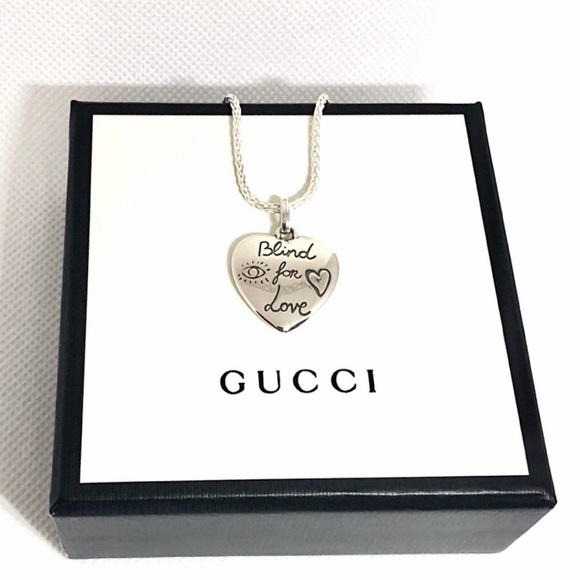 New Gucci Blind For Love Heart Charm + Free Chain - Picture 2 of 9